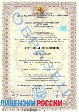 Образец сертификата соответствия Щербинка Сертификат ISO/TS 16949